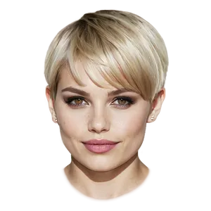 Pixie Cut Blond Hair PNG Uti