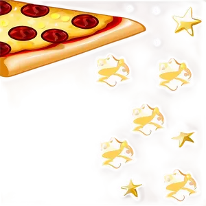 Pizza Cartoon Under The Stars PNG Dqn PNG