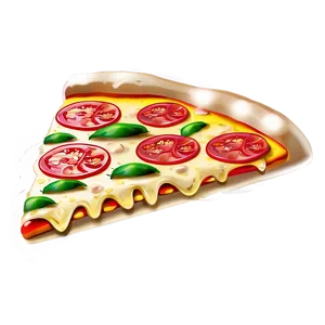 Pizza Cartoon With Flames PNG 06272024
