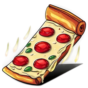 Pizza Cartoon With Flames PNG Fdb47 PNG