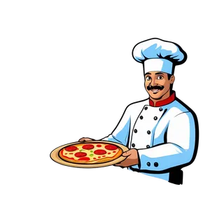 Pizza Chef Vector Illustration PNG Npw PNG