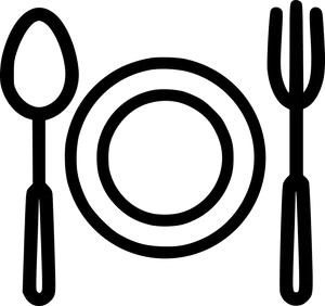 Place Setting Outline Graphic PNG image