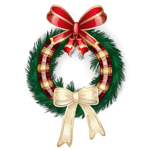 Plaid Christmas Wreath Png Yrv PNG image