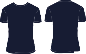 Plain Black T Shirt Template Front Back PNG image