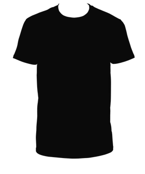 Plain Black T Shirt Template PNG image
