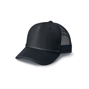 Plain Black Trucker Cap Png 06282024 PNG image