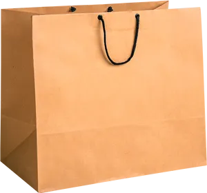 Plain Brown Paper Shopping Bag PNG