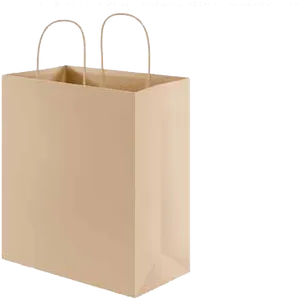 Plain Brown Paper Shopping Bag PNG image