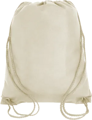 Plain Canvas Drawstring Bag PNG image
