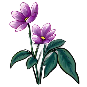 Plain Flower Drawing PNG Ikt PNG