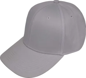 Plain Gray Baseball Cap PNG