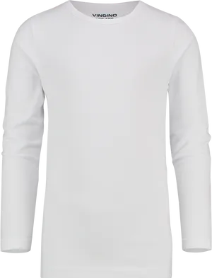 Plain White Long Sleeve Shirt PNG image