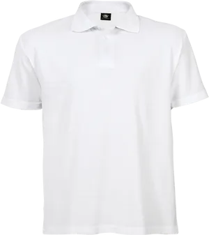 Plain White Polo Shirt PNG image