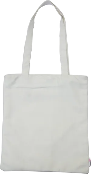 Plain White Tote Bag Black Background PNG image