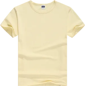 Plain Yellow T Shirt Flat Lay PNG