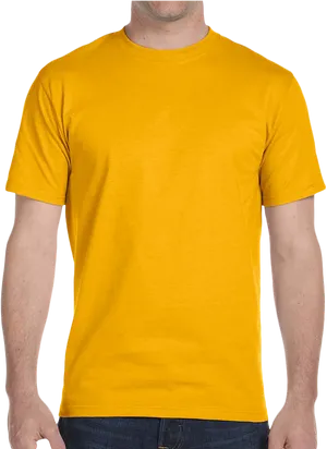 Plain Yellow T Shirt Template PNG