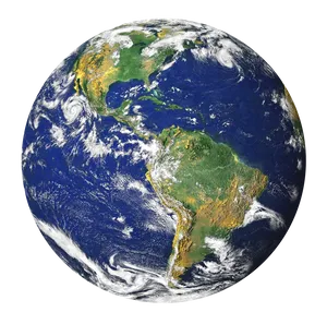 Planet Earth Western Hemisphere PNG image