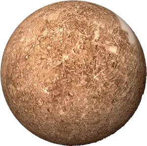 Planet Mercury Surface Texture PNG image