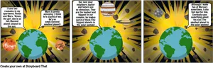 Planetary Personification Comic Strip PNG image