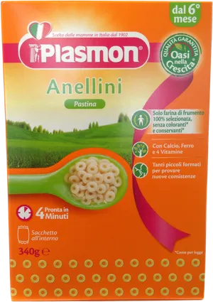 Plasmon Anellini Pasta Box PNG image