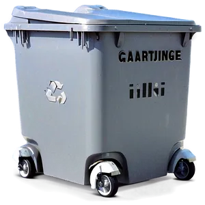 Plastic Garbage Bin PNG Blk