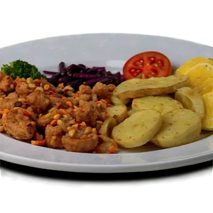 Plate Of Food For Dinner Png 4 PNG image