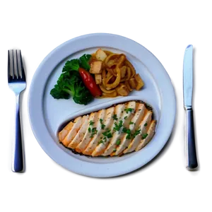 Plate Of Food For Dinner Png 64 PNG image