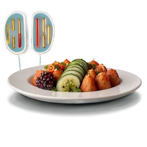Plate Of Food For Festive Occasion PNG 06262024
