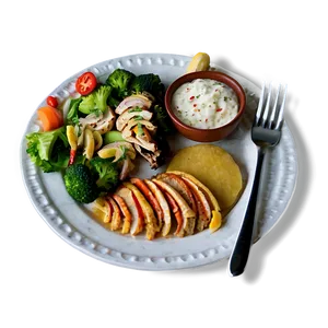Plate Of Food For Party PNG 40
