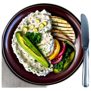 Plate Of Food Side View PNG Kxm PNG