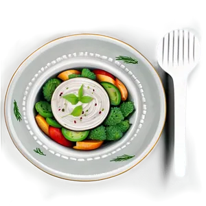 Plate Of Food Top View Png 42 PNG image