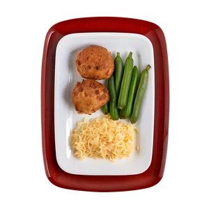 Plate Of Food Top View Png Oib PNG image