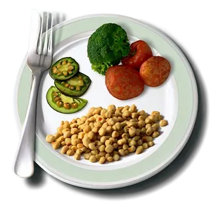 Plate Of Vegan Food Png 06262024 PNG image