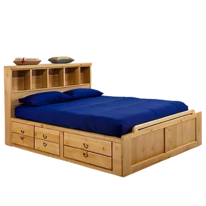 Platform Bed With Storage PNG 06282024