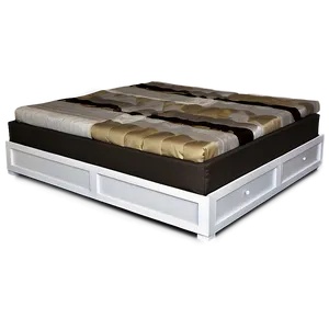 Platform Bed With Storage PNG 06282024