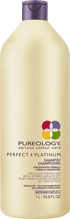 Platinum Blonde Hair Care Shampoo Bottle PNG