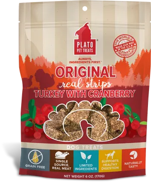 Plato Pet Treats Turkey With Cranberry PNG image