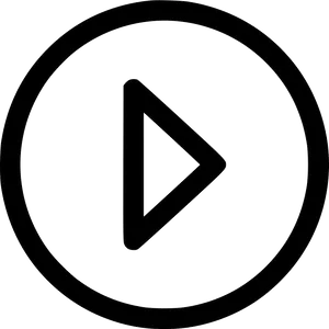 Play Button Icon Blackand White PNG image