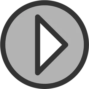Play Button Icon Gray Background