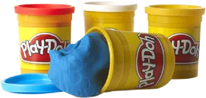 Play Doh Containersand Modeling Compound PNG image