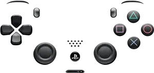 Play Station Controller Buttons Layout PNG image