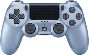 Play Station Dual Shock Controller Silver PNG image