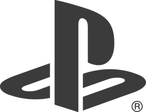 Play Station Logo Black Background PNG image