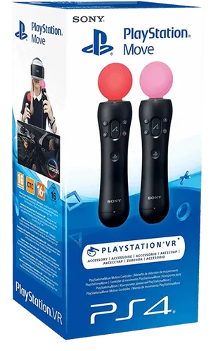 Play Station Move Controllers Packaging PNG image
