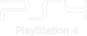 Play Station4 Logo Blackand White PNG image