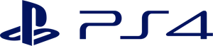 Play Station4 Logo Blue PNG image