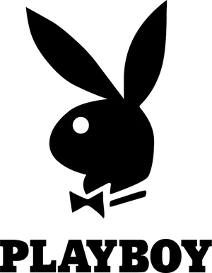 Playboy Logo Blackand White PNG image