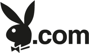 Playboy Logo Blackand White PNG image