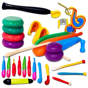 Playdough Musical Instruments Set PNG Mhb76 PNG