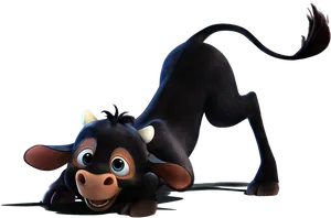 Playful Animated Calf PNG image